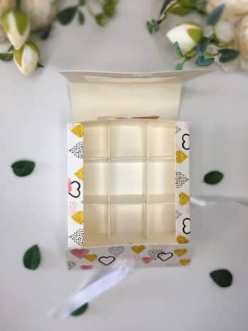 Упаковка под 9 конфет/подарок "Разноцветные сердечки" — изображение 2